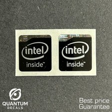 2x OEM Intel Inside Desktop / Laptop sticker label NEW 13mm x 15mm