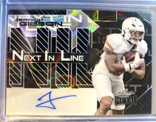 2025 Leaf Metal Silver Next In Line Jerrick Gibson Auto 3/3 Bookend