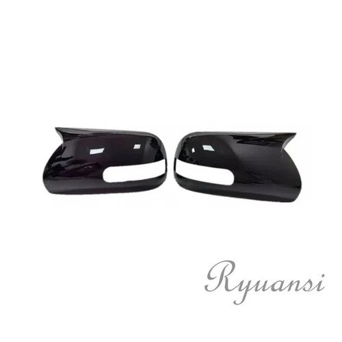 2PCS For Toyota Camry 2006-2011 Glossy Black OX Horn Rearview Mirror Cover Cap