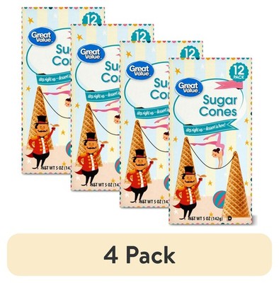 Sugar Cones 5 oz 12 Count Pack of 4