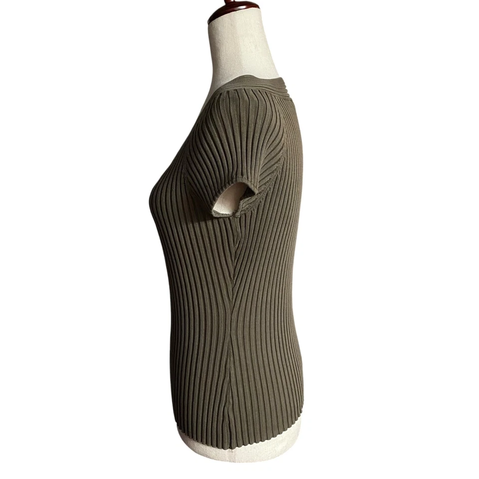 Camisa INC International Concepts Petite Y2K para mujer L marrón mezcla de seda Foto 4 de 4