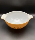 Vintage PYREX 442 Early American Cinderella Bowl Brown w/ gold Eagle 1½ qt EUC