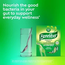 on the Go Prebiotic Fiber Supplement Powder for Digestive Health, Daily Fiber...