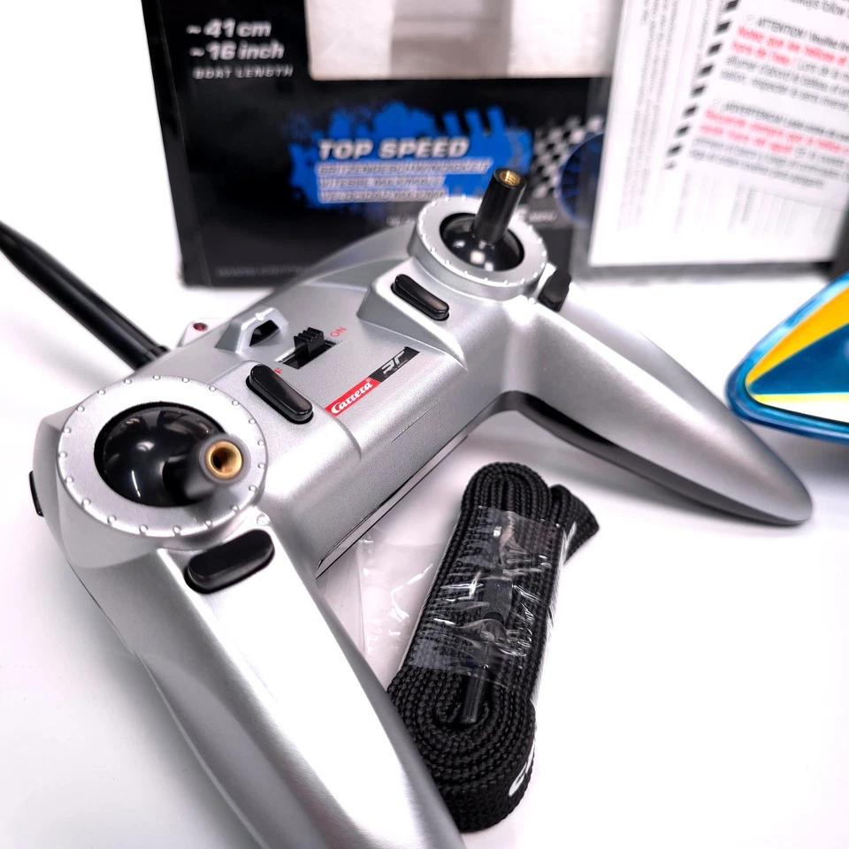 Carrera RC Racing Speed Boat Blue Gold Flake Paint Needs Battery - Image 2 of 4