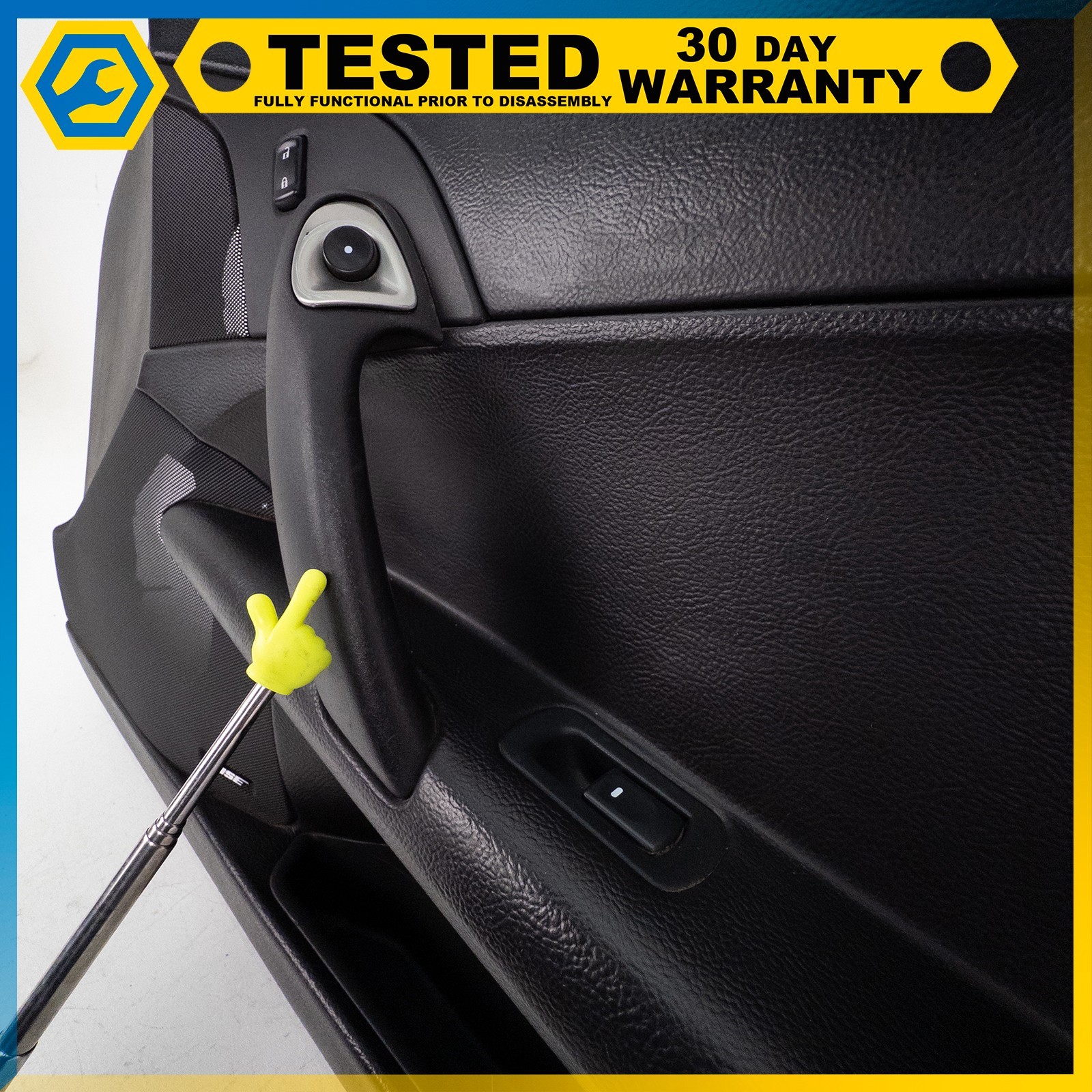 05-13 CHEVROLET CORVETTE C6 FRONT RIGHT SIDE INTERIOR DOOR PANEL BLACK OEM
