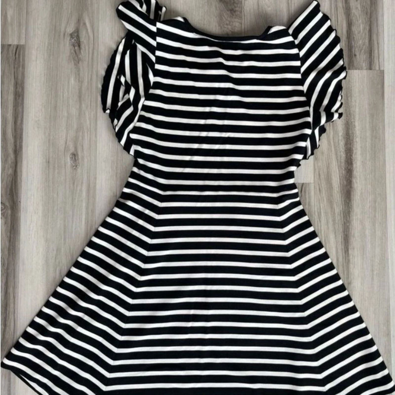 Mini abito Kate Spade piccolo nero bianco a righe