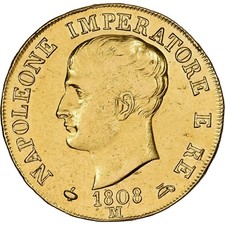 [#1202062] Kingdom of Italy, KINGDOM OF NAPOLEON, Napoleon I, 40 Lire, 1808, Mil