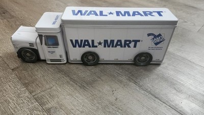 Vintage Walmart Sams Club storageb Tin Container Semi Truck Collectible Display