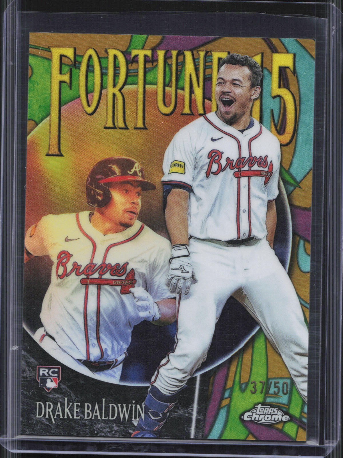 2025 Topps Chrome Update Drake Baldwin Fortune 15 Rookie Gold Refractor /50