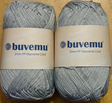  2 Rolls Polyester Macrame Cord 2mm Silver, 306 yds 3 DK DIY Summer Crafts Bags