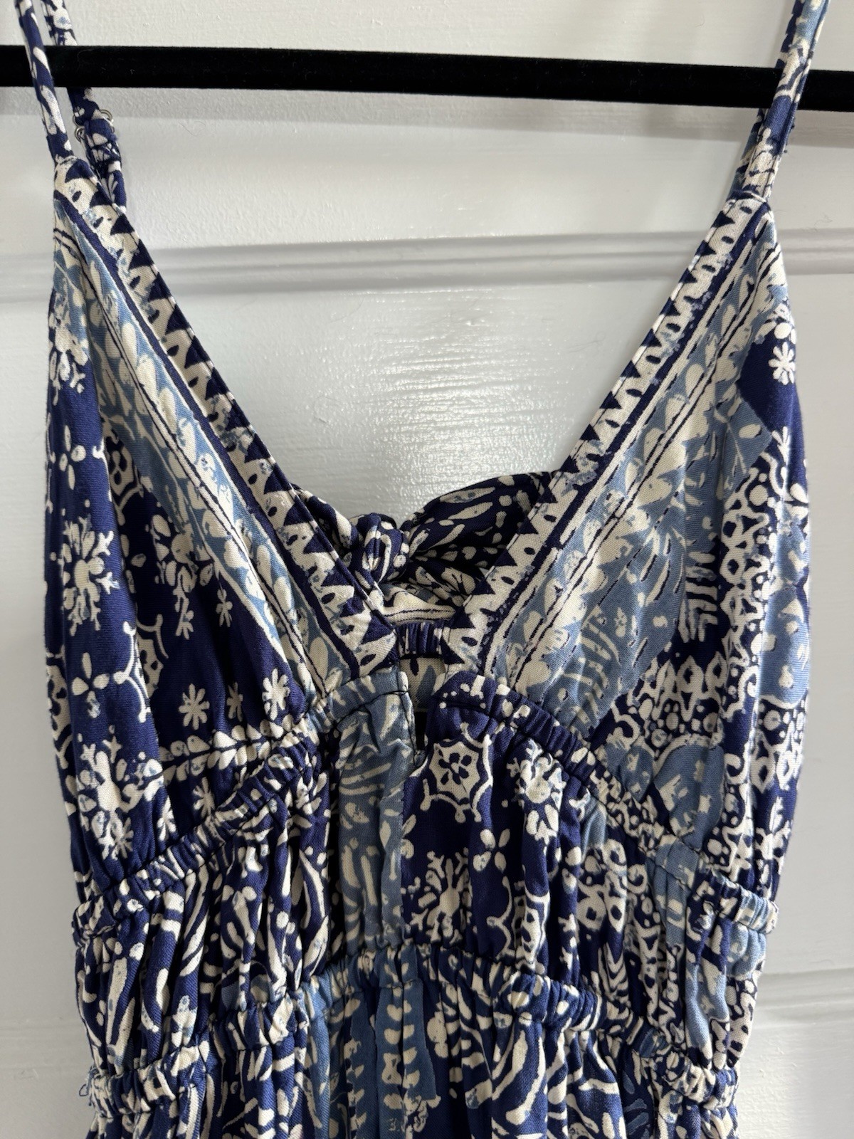 Blue and White Floral Patchwork Boho Mini Sleevel… - image 2