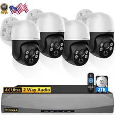 4K PT Poe Outdoor Wired Security Camera System Home Wired Cameras Video Surveill