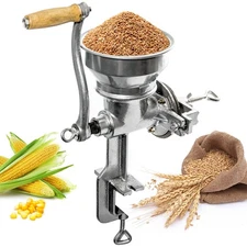 Biltek Corn Wheat Grinder Cast Iron Hopper Grain Manual Grinder Home Commercial