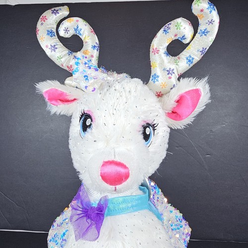 Build A Bear Glisten - White Sparkle Snowflake Reindeer Plush Stuffed Animal 16" - Picture 15 of 23