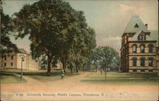 Providence,RI University Grounds,Middle Campus Rotograph 1908 Bos Prov Vintage