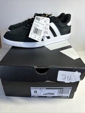 Adidas Breaknet Sleek Black IH5466 Women  s US 8 W White Leather Shoes W Box
