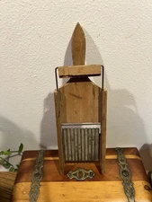 Antique Primitive Handmade Wood Mandolin Small Veggie Slicer Food Cutter Potato