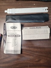 Vintage ACUMATH No. 400 Slide Rule with Pouch, Instructions - Made in USA