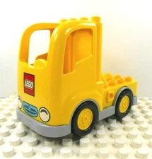Lego Duplo Item Lego Semi Truck & Base yellow w/ gray