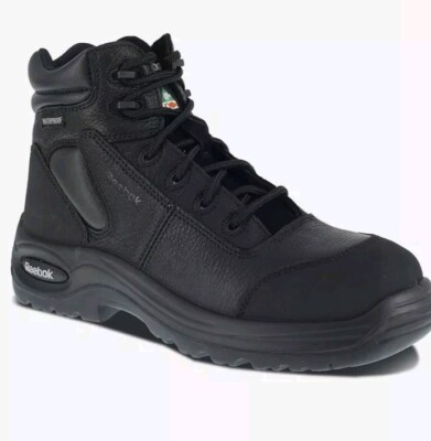 Reebok Trainex RB6765 Composite Toe 6 inch Work Boot in Black Men's Size US 10 M