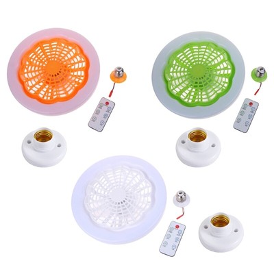 E27 LED Ceiling Fan Lamp + Remote Control & E27 Lampholder Adjustable Brightness