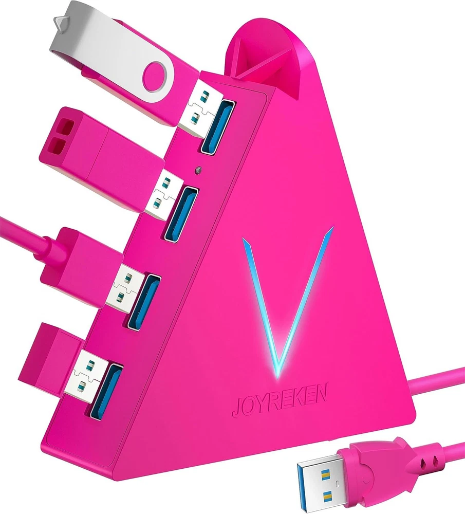 4-Port USB 3.0 Hub with 2 Ft Cable - Flyingvhub Vertical Data Hub