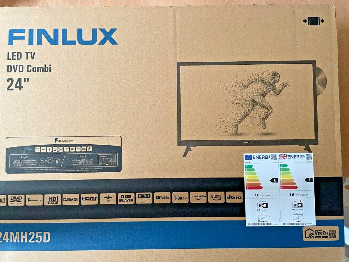 Finlux 24-inch HD-Ready Smart TV with DVD built in, FREEVIEW PLAY