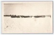 c1920's Horse Teams Wagon Riders Snow View RPPC Photo Unposted Postcard