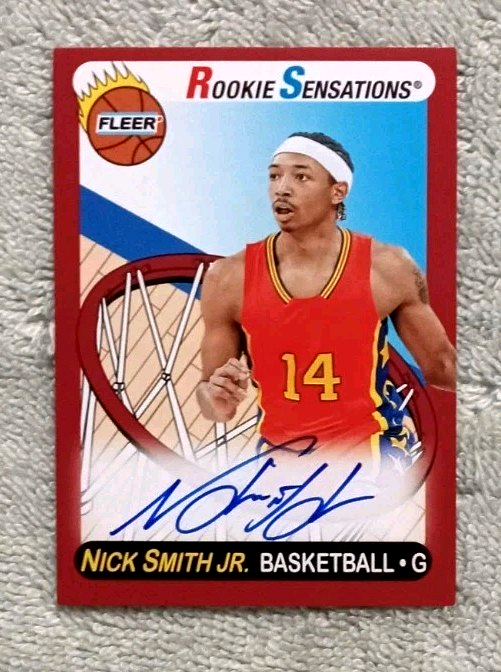 2024 UD Fleer Retro Nick Smith Jr. Rookie Sensations Auto