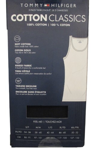 3 TOMMY HILFIGER RIBBED TANK TOP BLACK GRAY WHITE S M L XL XXL COTTON T-SHIRTS thumbnail 4