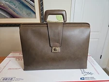 Hepco Brown Leather Briefcase West Germany