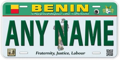 Benin Custom Personalized Novelty Car Tag License Plate - Image 1 of 3