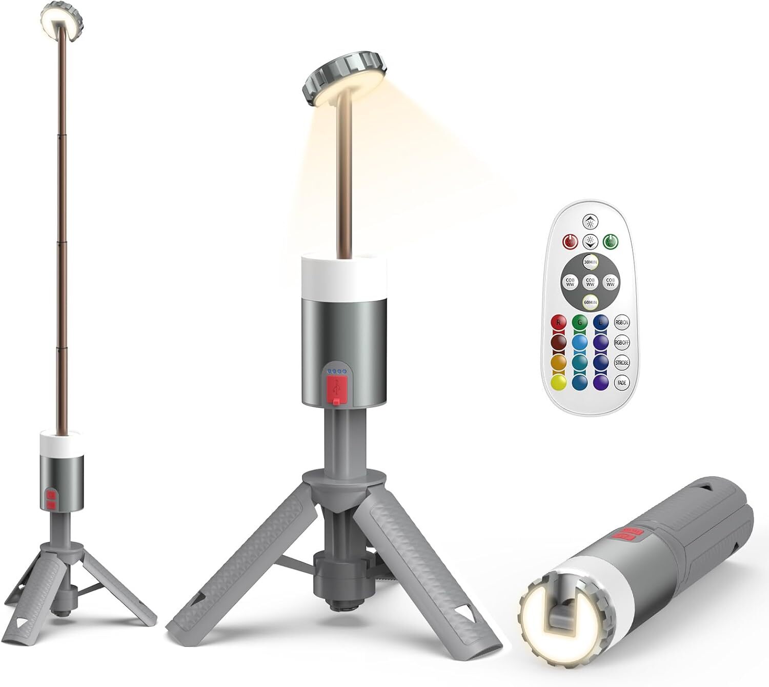 AlpsWolf Camping Light Telescopic Camping Lantern Rechargeable 15 Color Lanterns