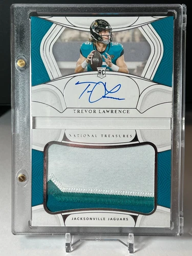 2021 National Treasures Trevor Lawrence Rookie Jumbo Patch Auto Booklet /99 RC