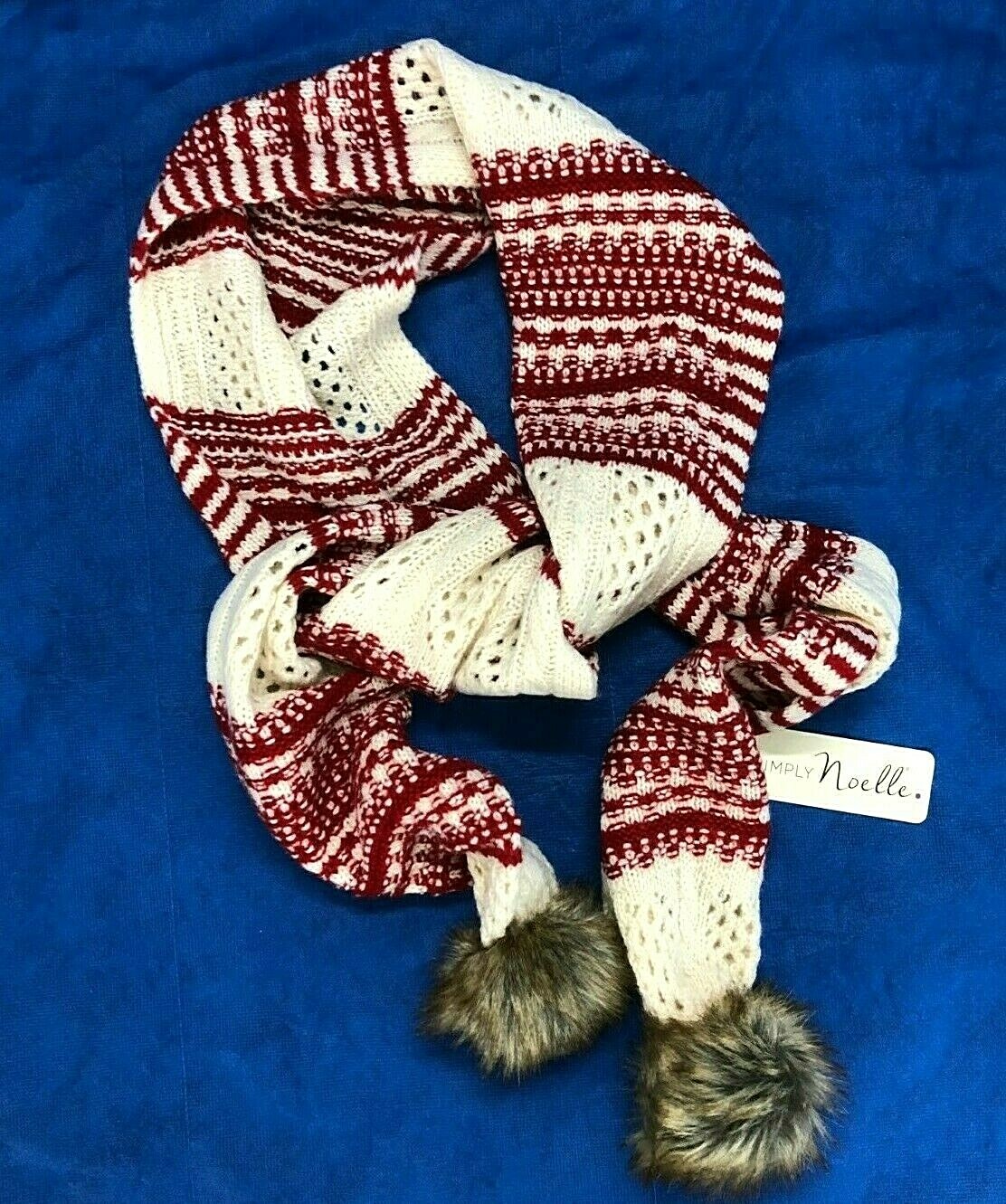 NWT SIMPLY NOELLE Red/Ivory EYELET 