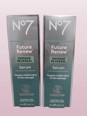 NO7 DAMAGE REVERSL SERUM 0.84 OZ LOT OF 2