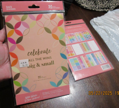 NEW lot of 2 Erin Condren 686 Sticker Books Celebrate all the Wins Big & Small