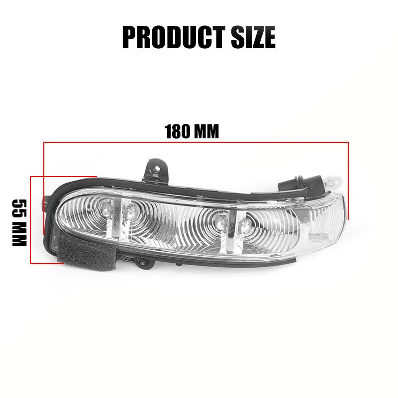 LED 侧镜转向信号灯适用于梅赛德斯-奔驰 E 级 W211 02-06 LH 或右手 — 第 2/4 张图片