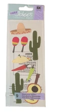 Mexico~Maraca~Cactus~Chilis~Taco~Touch of Jolee's Dimensional Scrapbook Stickers