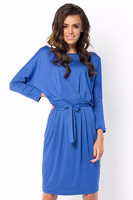 boat neck semi formal dress Boat Neck Midi-length Fitted Dress