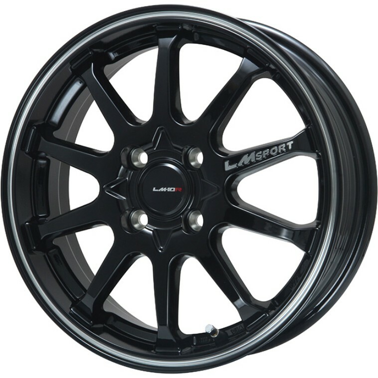 LEHRMEISTER LM sport LM-10R 15x6.0J Black/Polish set of 4 for 