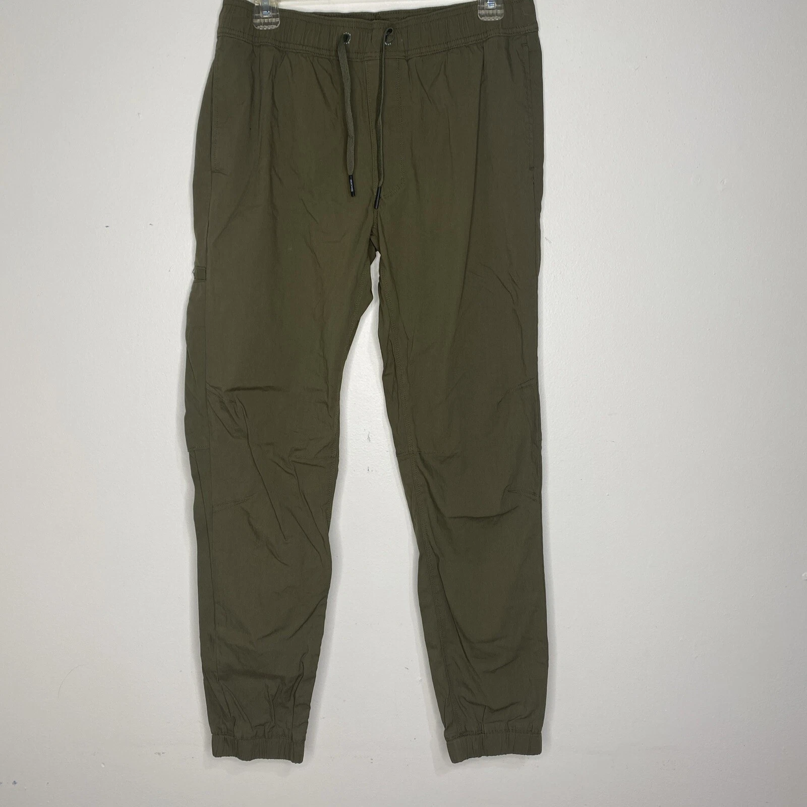 Alaskan Hardgear Pants Mens 30x32 Green Joggers Tapered Elastic Waist Drawstring