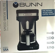 BUNN CSB2 Black Speed Brew Elite Coffee Maker - 10-Cup Home Coffee Maker