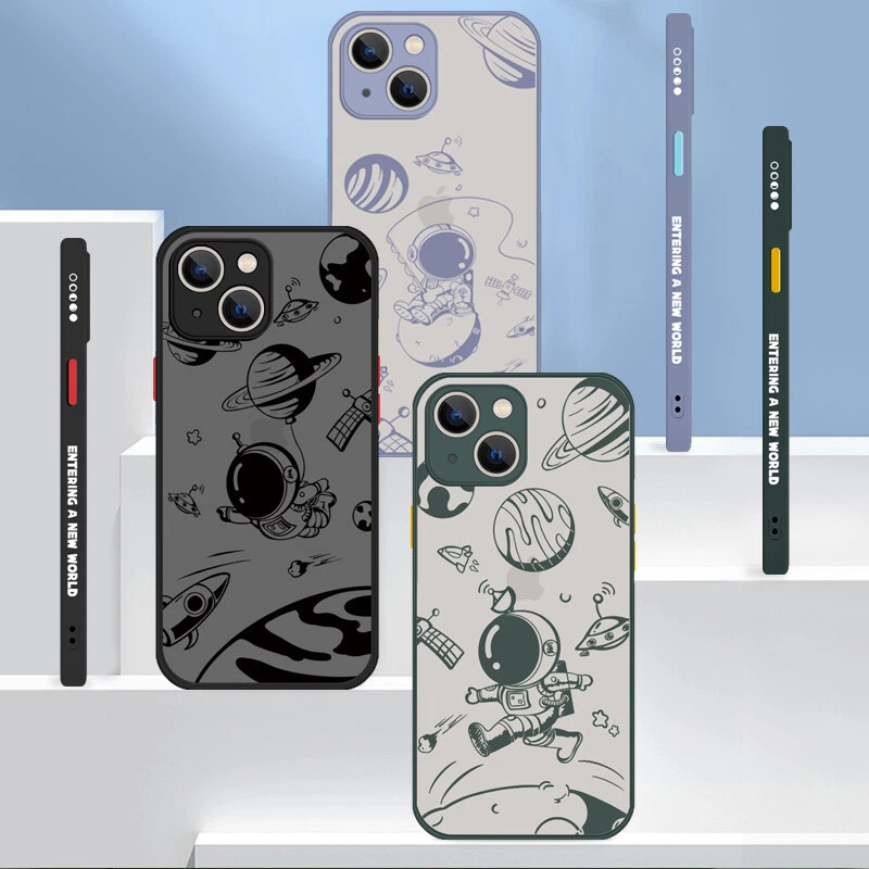 For iPhone 14 13 Pro Max 11 12 XS XR Fashion Astronaut ShockProof TPU Case Cover - Image 2 of 4