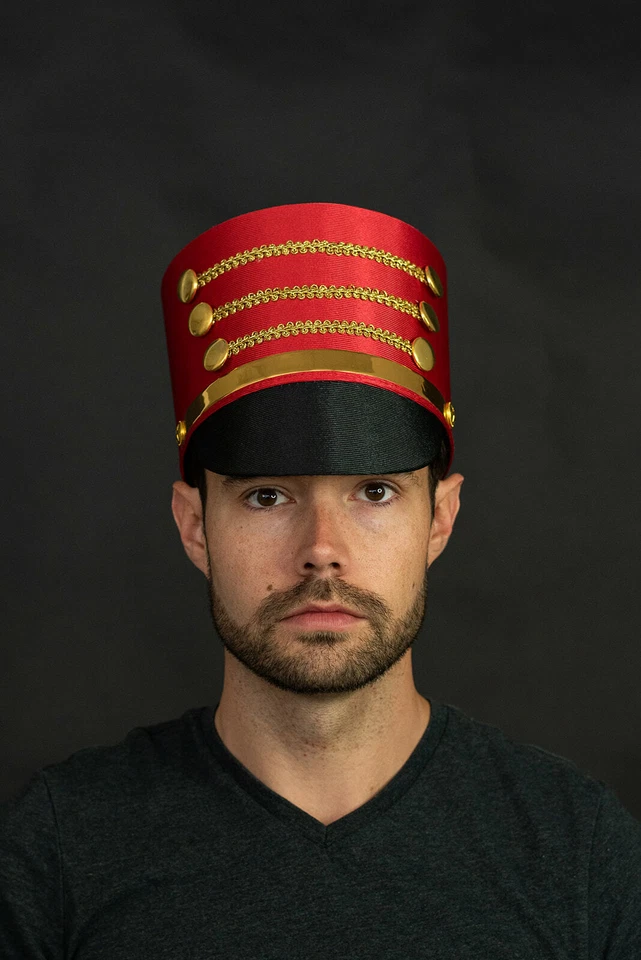 Ring Master Toy Soldier Drum Major Nutcracker Christmas Drummer Boy Costume Hat - Image 2 of 4