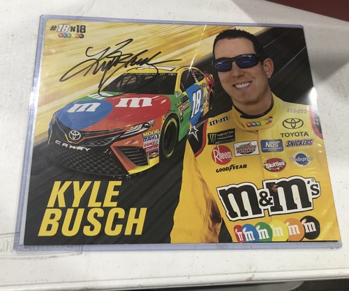 Tarjeta de héroe/imagen autografiada de Kyle Busch 8X10 - Imagen 13 de 13