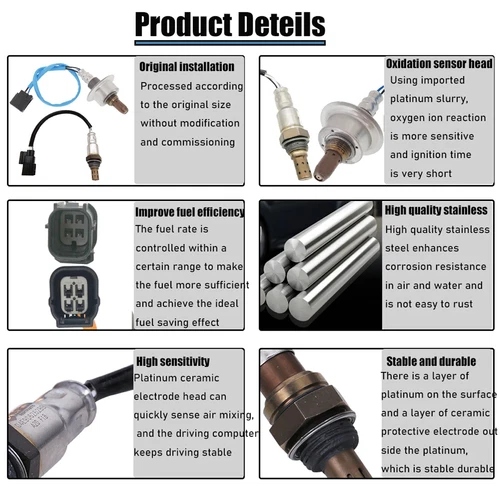 2X Up+Downstream Oxygen Sensor For Honda Civic 2007-2011 1.8L 234-9124 234-4350 - Picture 5 of 10