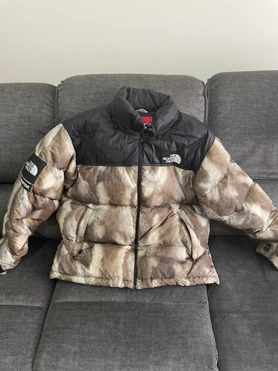 Supreme The North Face Fur Print Nuptse | eBay UK