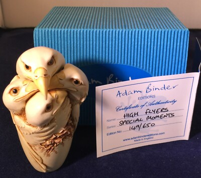 Harmony Kingdom Artist  Adam Binder ~ High Flyers ~ Eagles~ NIB ~ Signed 2XS