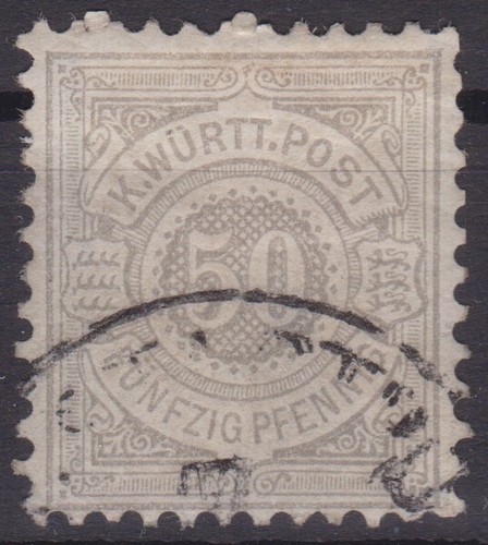 === Württemberg Mi. 49 Stamped, Kat. ===